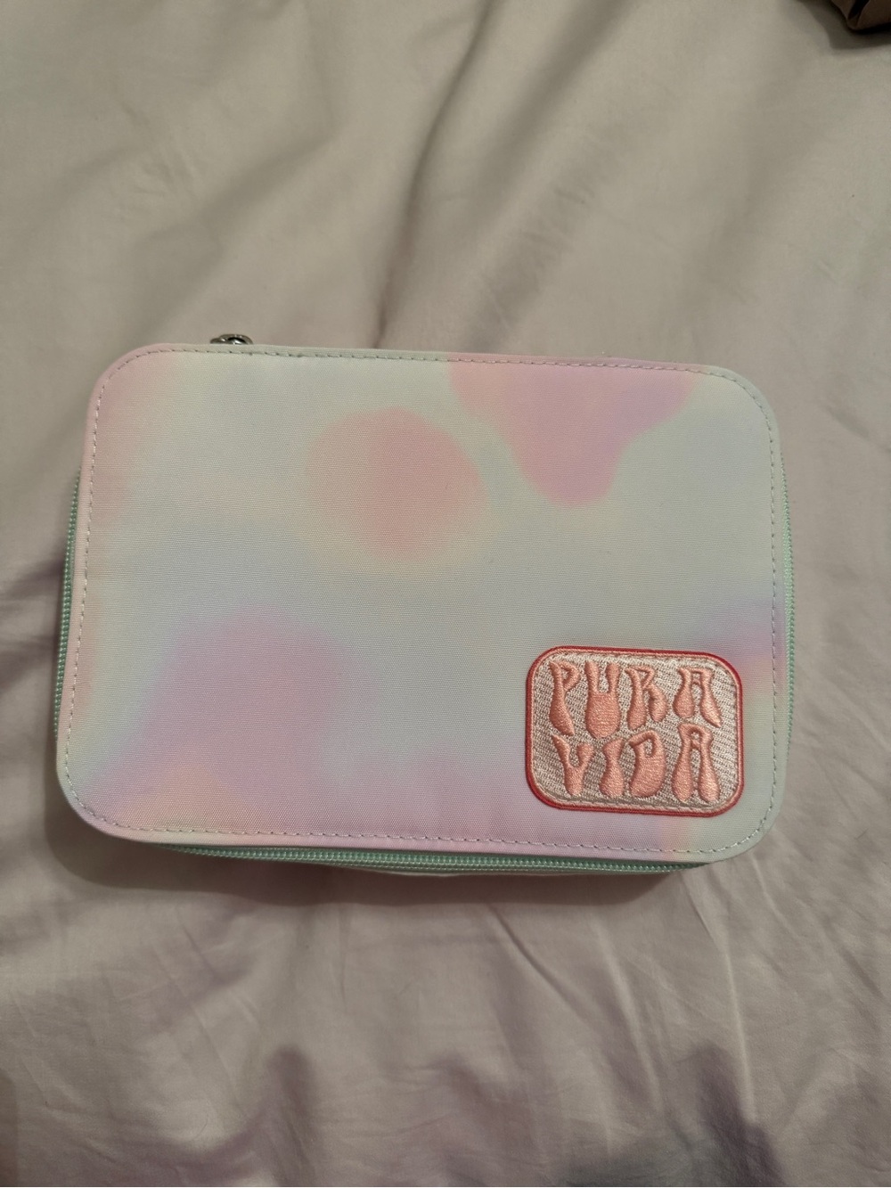 Pura Vida Pastel Tie-Dye Tablet Sleeve in Pink and Mint